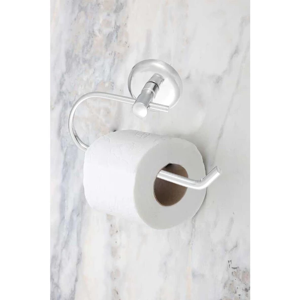 WC Tuvalet Kağıtlık Aparat Kapalı Kağıt Standı Bez Havluluk Paslanmaz Metal Sağlam Krom - 4