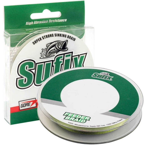 Sufix Feeder Braid İp Misina  OLIVE GREEN 0.12MM - 100MT - 5.4KG