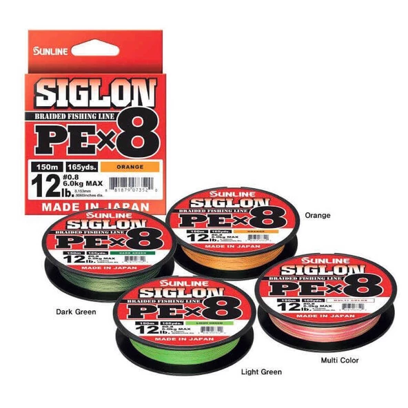 Sunline Siglon Braid Pe x8 İp Misina  LIGHT GREEN 0.296MM - 300MT - 22KG