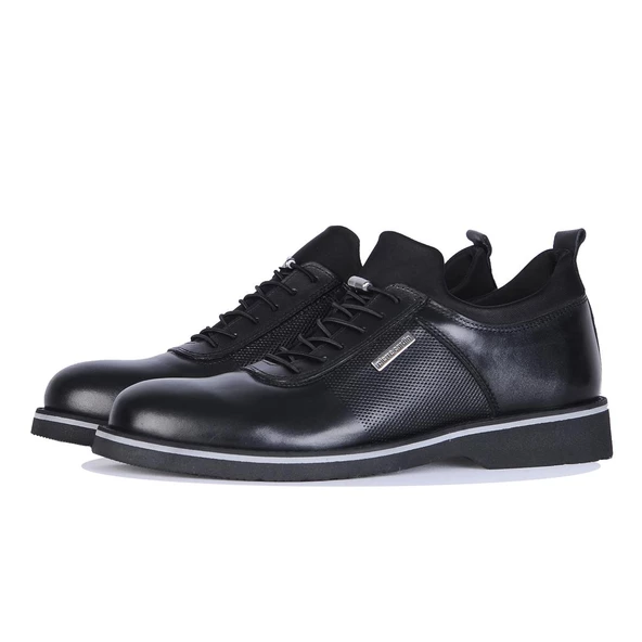 Pierre Cardin 63603 Exclusıve Siyah Deri Erkek Casual Ayakkabı - 2