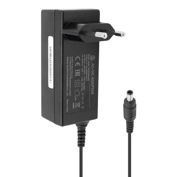 Powermaster PM-6436 12 Volt - 1.5 Amper - 18 Watt 5.5*3.0 Mm İğneli Uç PlastikKasa Priz Tipi Adaptör