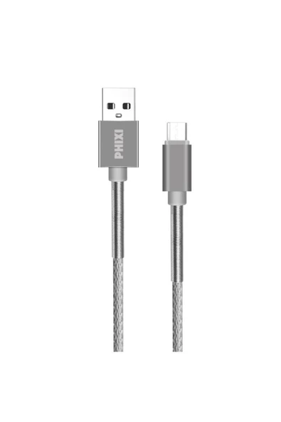 Phixi Force Metal Örgü 100 Cm Micro Usb Şarj Ve Data Kablosu