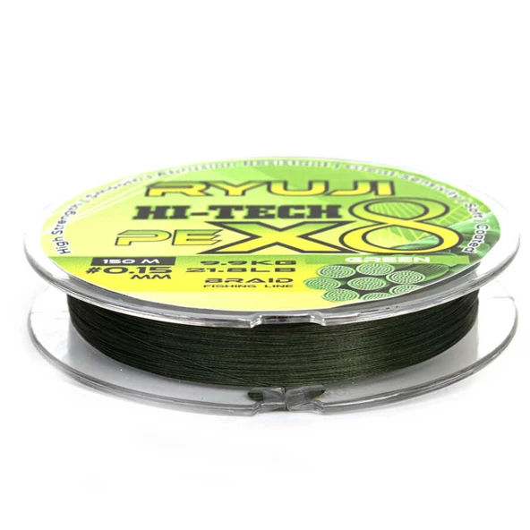 Ryuji Hi-Tech X8 150m 0.08mm Green İp Misina  Standart 0.06 - 9