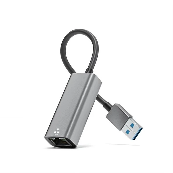 Polham Süper Hızlı 1000mbps USB To Rj45 Dönüştürücü, Gösterge Işıklı USB To Rj45 Ethernet Lan Port Adaptör