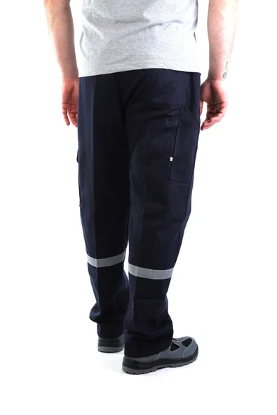 ESER - 16-12 Gabardin Komando Cepli İş Pantolonu Reflektörlü - Yazlık- Lacivert - 3