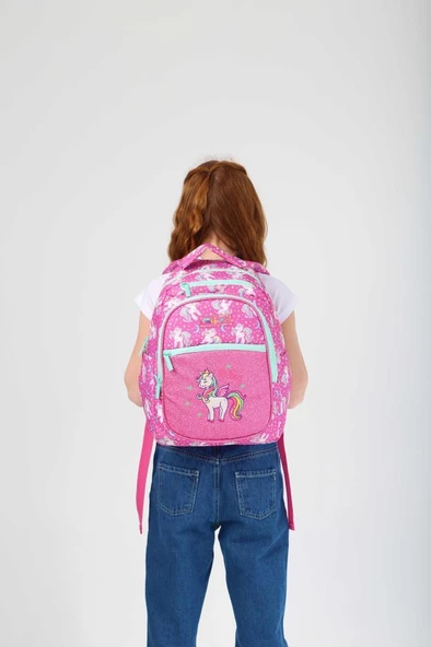 Kaukko Kids Sırt Çantası Simli Nakışlı Unicorn L5140 - 2