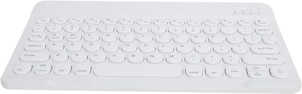 Hometech Alfa 10RC 10.1" Uyumlu Kablosuz Bluetooth Şarj Edilebilir Yuvarlak Tuşlu Klavye - Beyaz - 8