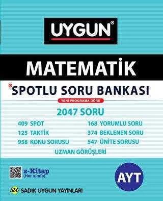 Sadık Uygun Yayınları AYT Matematik Spotlu Soru Bankası