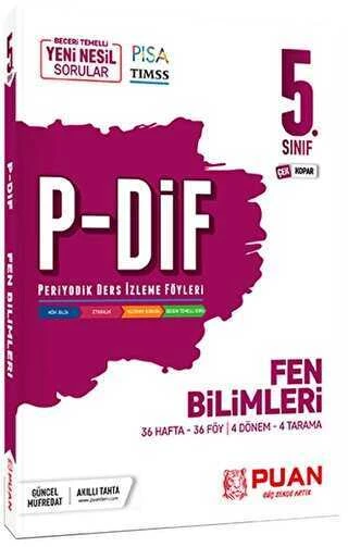 5. Sınıf Fen Bilimleri P-DiF Periyodik Ders İzleme Föyleri Puan Yayınları