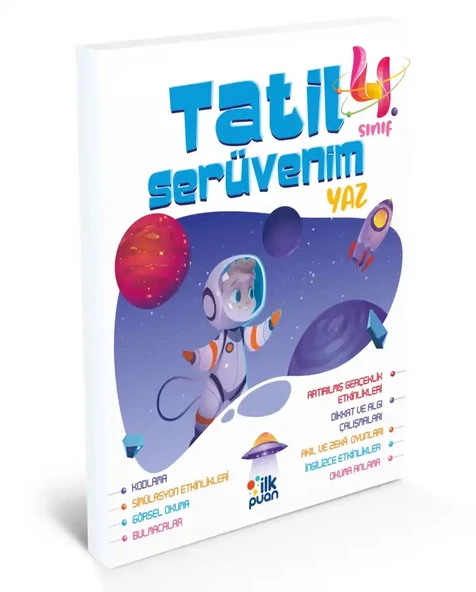 İlk Puan Yayınları 4. Sınıf Tatil Serüvenim Yaz Tatil Kitabı