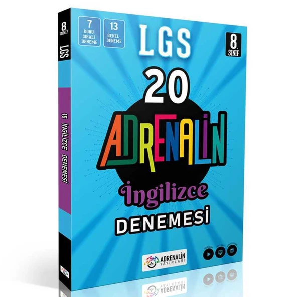 8.Sınıf LGS İngilizce 20 Branş Denemesi Adrenalin Yayınları