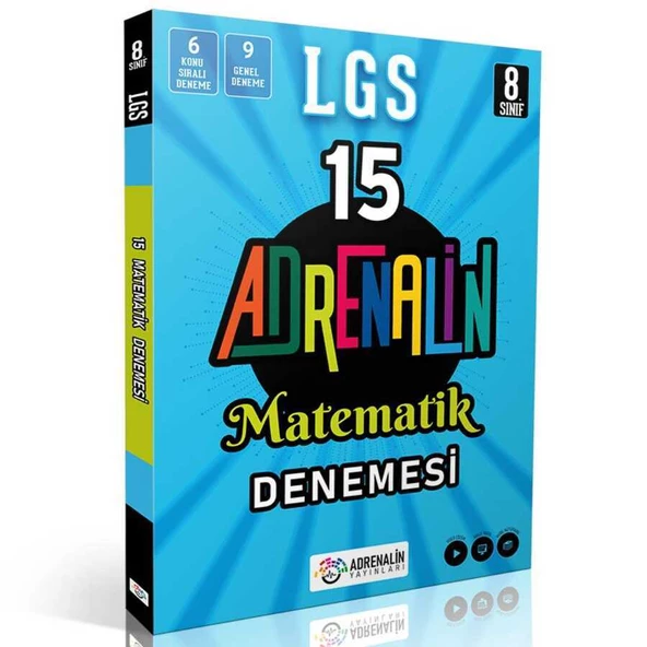 8.Sınıf LGS Matematik 15 Branş Denemesi Adrenalin Yayınları