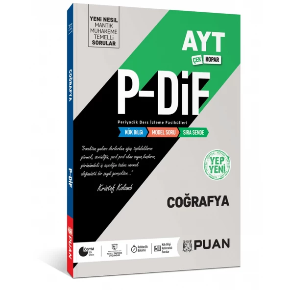 AYT Coğrafya PDİF Konu Anlatım Fasikülleri Puan Yayınları