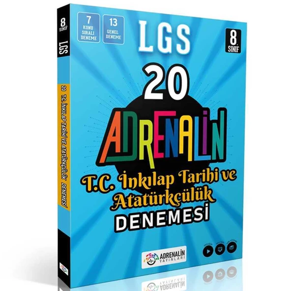 8.Sınıf LGS İnkılap Tarihi 20 Branş Deneme Adrenalin Yayınları