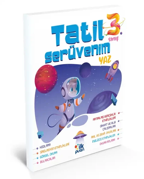 İlk Puan Yayınları 3. Sınıf Tatil Serüvenim Yaz Tatil Kitabı