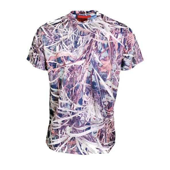 Remixon Quick Dry Sazlık Desenli T-Shirt  Standart XL