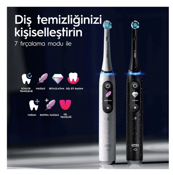 Oral-B iO 10 Stardust Beyaz Şarjlı Diş Fırçası - Resim 3