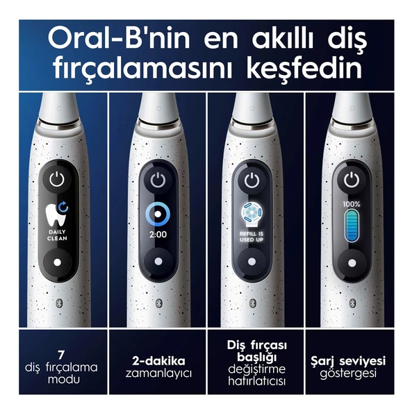 Oral-B iO 10 Stardust Beyaz Şarjlı Diş Fırçası - Resim 2