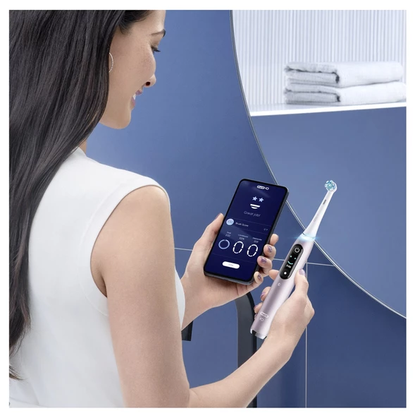 Oral-B iO 9 Şarjlı Pembe Diş Fırçası - Resim 7