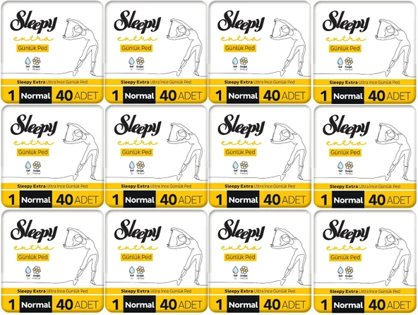 Sleepy Extra Günlük Ped Normal 480 Adet Mega Pk (12PK*40)