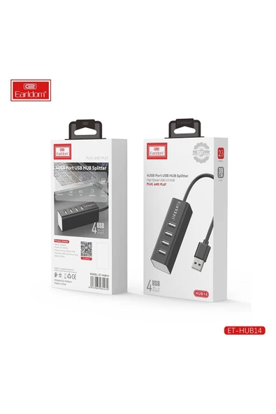 HUB14 Tak Çalıştır 4lü Usb Çoklayıcı - Siyah - 7