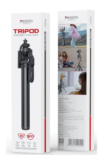 Yesido Sf17 360 Derece Bluetooth 5.0 Kontrollü 2m Tripodlu Selfie Gimbal - 2