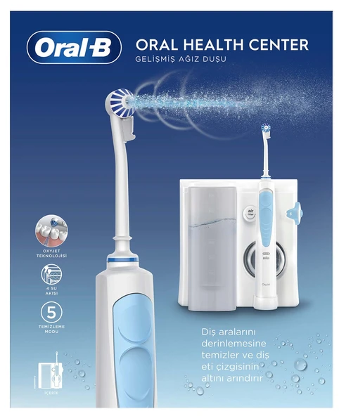Oral-B Ağız Sağlığı Merkezi Ağız Duşu ve 1 Oxyjet Başlığı + 1 Waterjet Başlığı - 5