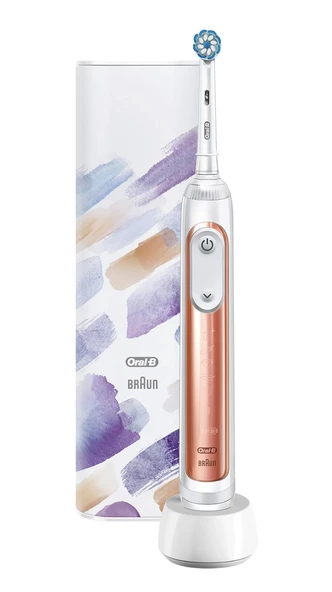 Oral-B Genius X AI Art of Brushing Rose Gold Şarj Edilebilir Diş Fırçası ve Seyahat Kabı - 2