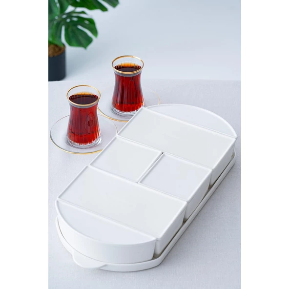 Acar 420 Bianco Perla 6 lı Oval Kahvaltılık - 6