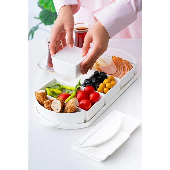 Acar 420 Bianco Perla 6 lı Oval Kahvaltılık - 2