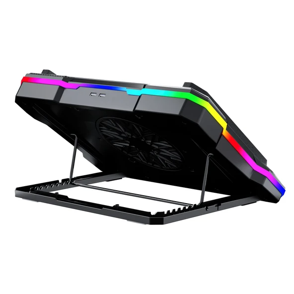 Classone GT100 Telefon Tutuculu 10 RGB Işıklı Gaming Oyuncu Laptop Soğutucu - 4