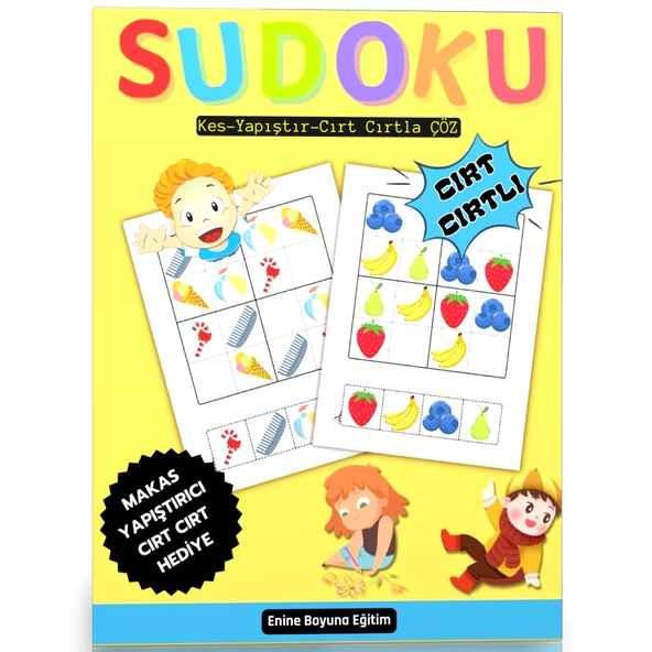 Çocuklar İçin Sudoku Kitabı (Cırt Cırtlı) 4-12 Yaş İçindir.