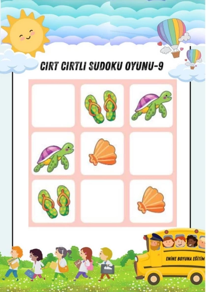 Çocuklar İçin Sudoku Kitabı (Cırt Cırtlı) 4-12 Yaş İçindir. - 4