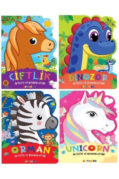 2+ YAŞ - AKTİVİTE VE BOYAMA KİTABI 4'LÜ SET ürün görseli 1