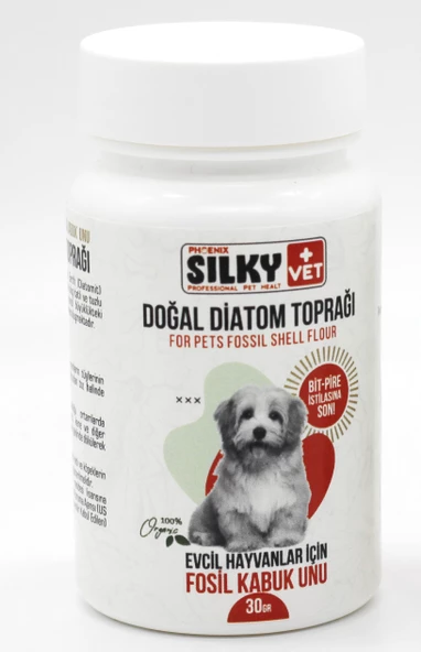 Silky Vet+ - Köpek - Bit-Pire-vb. Parazit engelleyici Doğal Diatom Toprağı  - (30gr) - 2