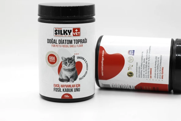 SILKY Vet+ - Kediler için Doğal Diatom Toprağı Gıda Takviyesi (150gr) - 3