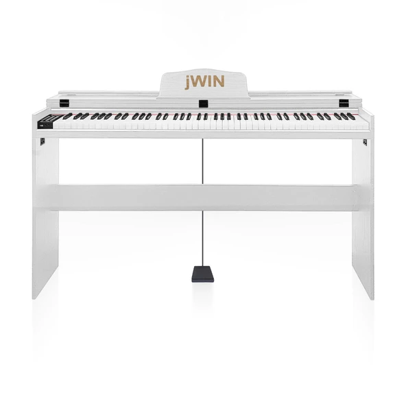 Jwin SDP-92 Tuş Hassasiyetli 88 Tuşlu Kapaklı Dijital Piyano - Beyaz