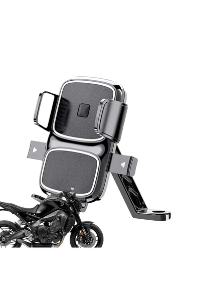 Bisiklet Motosiklet ve Scooter için Dikiz Aynası Uyumlu Telefon Tutucu 360 Derece Dönebilen ZR658 ürün görseli