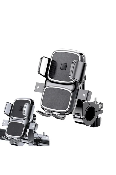 Bisiklet Motosiklet ve Scooter için Dikiz Aynası Uyumlu Telefon Tutucu 360 Derece Dönebilen ZR658 - Resim 3
