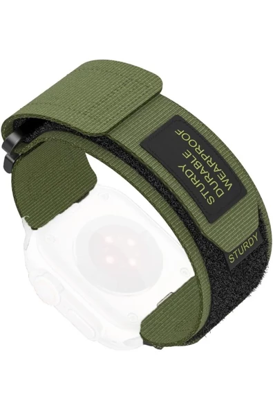 Apple Watch ile uyumlu Kayış 42/44/45/49mm Wear-Proof Spor Esnek Çırt Çırt Adventure Silikon Kordon ürün görseli