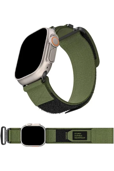 Apple Watch ile uyumlu Kayış 42/44/45/49mm Wear-Proof Spor Esnek Çırt Çırt Adventure Silikon Kordon - Resim 5