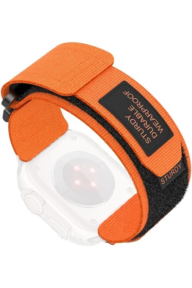 Apple Watch ile uyumlu Kayış 42/44/45/49mm Wear-Proof Spor Esnek Çırt Çırt Adventure Silikon Kordon ürün görseli