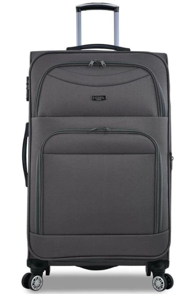 Fossil Ultra Light Kumaş Unisex Büyük Boy Valiz Gri FSL010