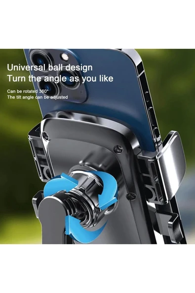 Bisiklet Motosiklet ve Scooter için Dikiz Aynası Uyumlu Telefon Tutucu 360 Derece Dönebilen ZR658 - Resim 4
