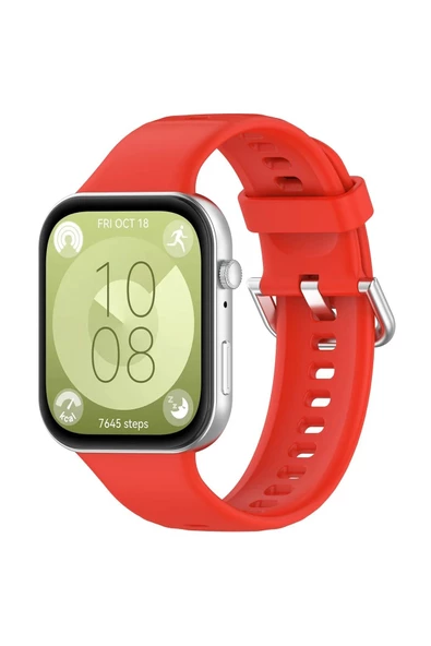 Huawei Watch Fit 3 ile uyumlu Saat Kayışı Ent Kaliteli Spor Saat Renkli Lagniappe Silikon Kordon - Resim 2