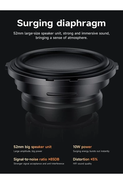 Hoco Kamp ışığı Tasarımlı 5.3 Bluetooth Hoparlör Taşınabilir Speaker 3600mAh Güçlü Batarya BS61 - 5