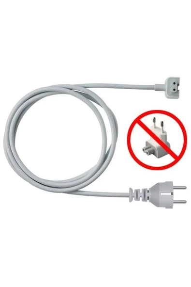 Macbook Şarj Adaptörü Uzatma Kablosu 1.8m Toprak Korumalı, TR Fiş, Galvanizli Kalaylı Kablo - Resim 5