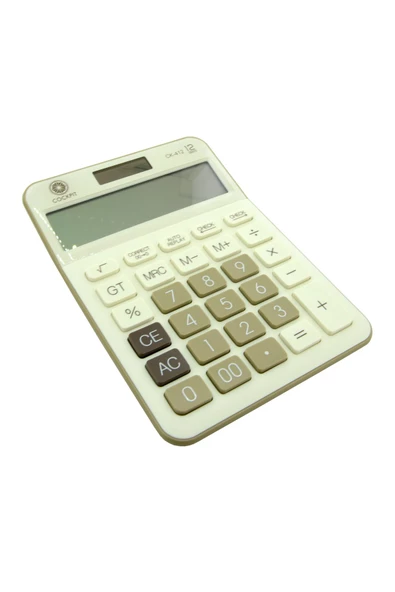 112 Steps Check ile 12 Haneli Geniş Ekranlı, Yumuşak Tuş Takımlı Hesap Makinesi CK-412 Kahverengi - Resim 4