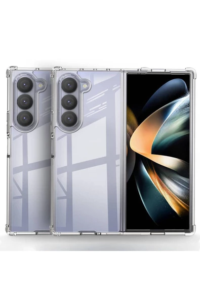 Galaxy Z Fold 6 ile uyumlu Şeffaf Tasarım Nitro Anti Shock Köşeli Air-bag Premium Koruma ürün görseli