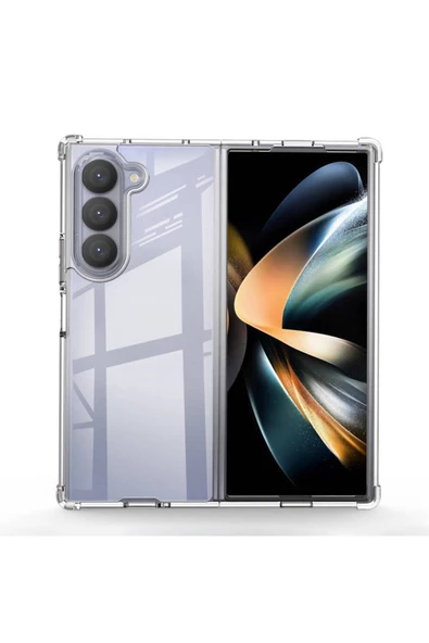 Galaxy Z Fold 6 ile uyumlu Şeffaf Tasarım Nitro Anti Shock Köşeli Air-bag Premium Koruma - Resim 2